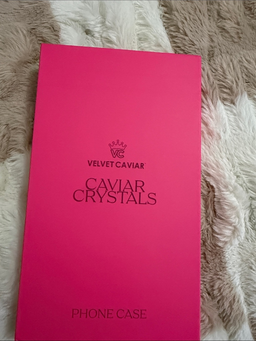 Velvet Caviar Hot Pink Caviar Crystals Phone Case Box